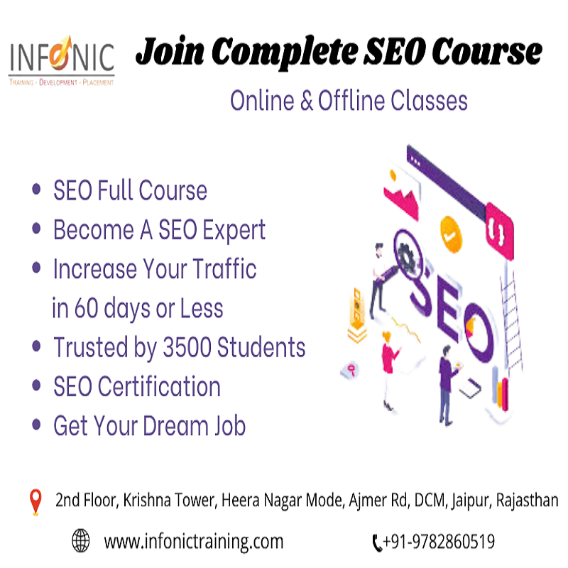 Join Best Institute For Seo Course Training Jaipur - Infonic Training